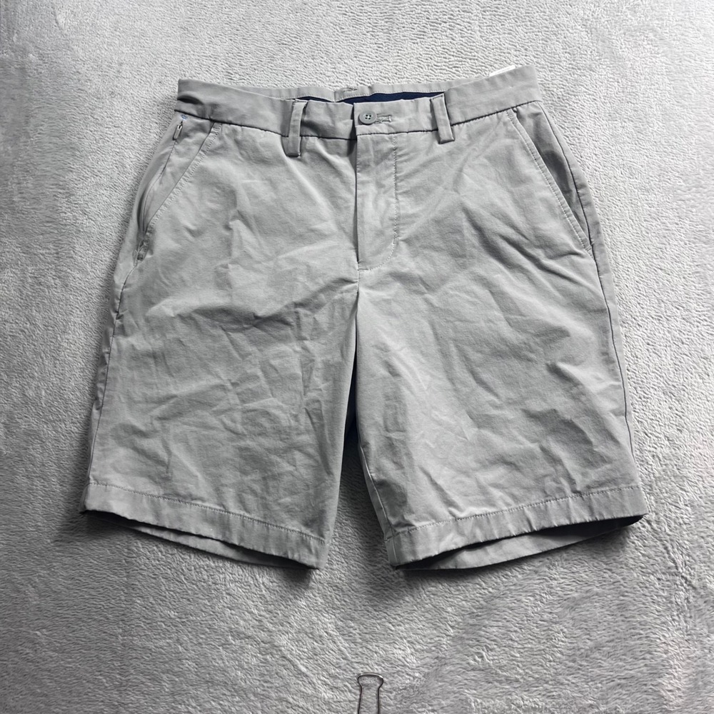 Vineyard Vines On-The-Go Shorts Mens 28 Gray Performance Chino Stretch Active